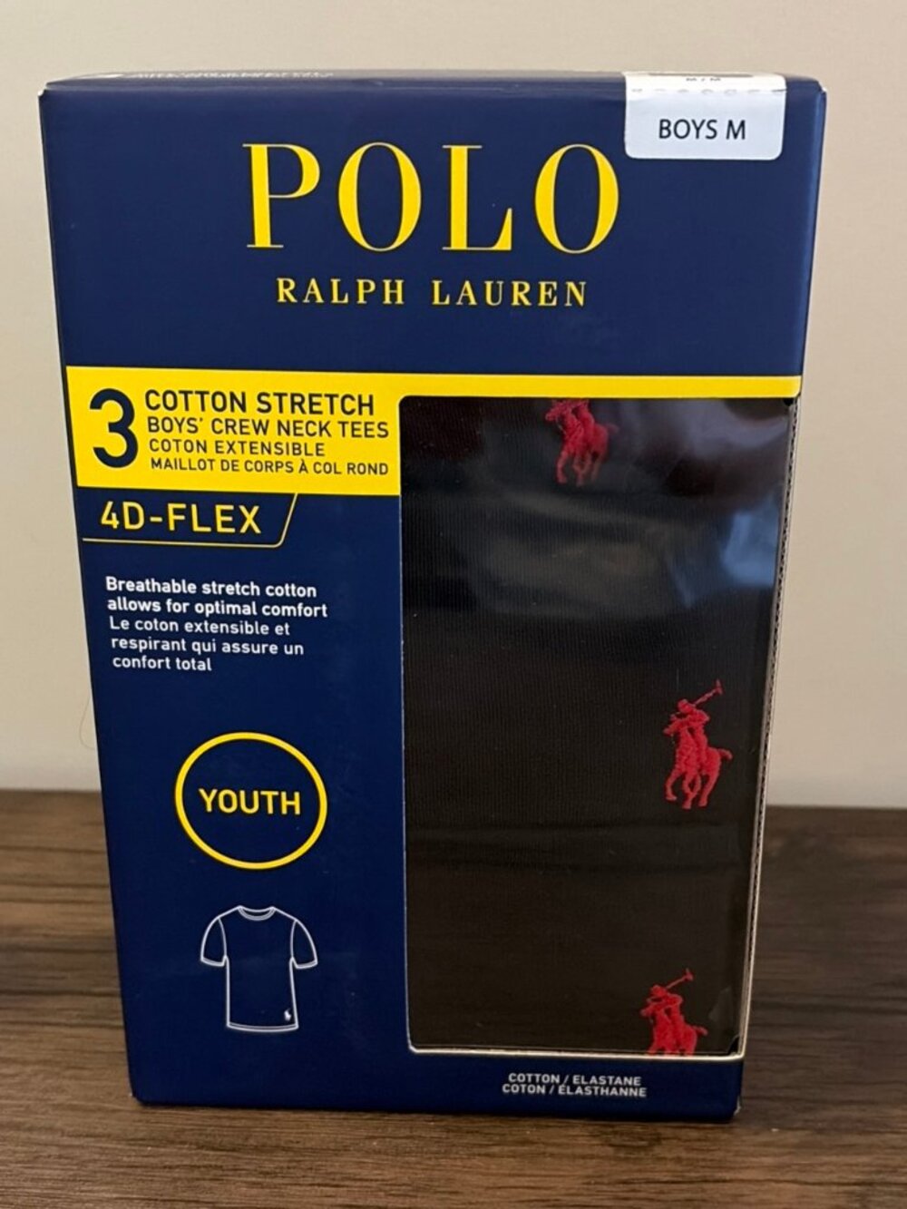 Polo Ralph Lauren 3 Cotton Stretch Crew Neck Tee T-shirts Short Sleeves